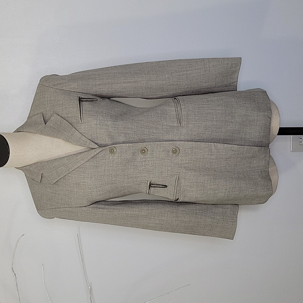 Jessica by Christopher Lai Gray Blazer Jacket SZ 2